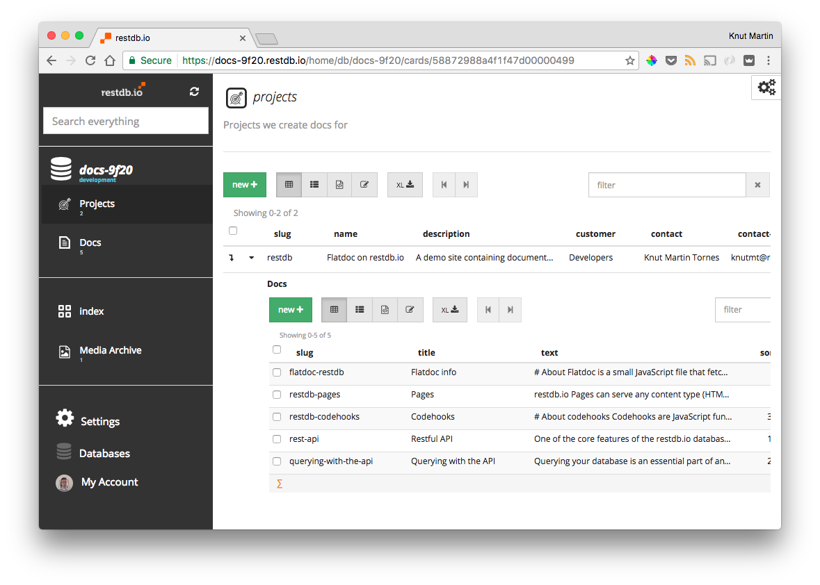 Projects and Docs